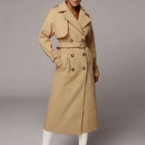 Camel trench/pea coat